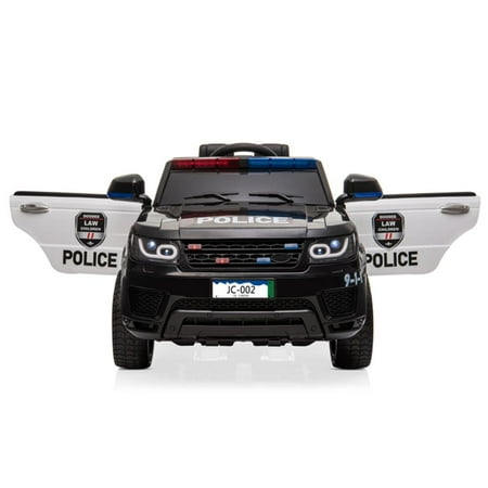 

12V Kids Police Ride On Car Electric Cars 2.4G Remote Control LED Flashing Light Music & Horn.