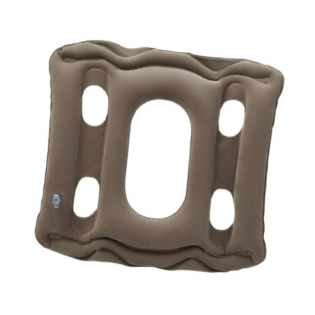 Cojín de asiento inflable de PVC transpirable y ergonómico, antideslizante para oficina. café