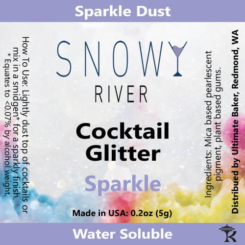 Snowy River Edible Cocktail Glitter - All Natural Beverage Glitter for  Cocktails, Margaritas, Wine Glitter, Beer Glitter, Drink Glitter, Synthetic