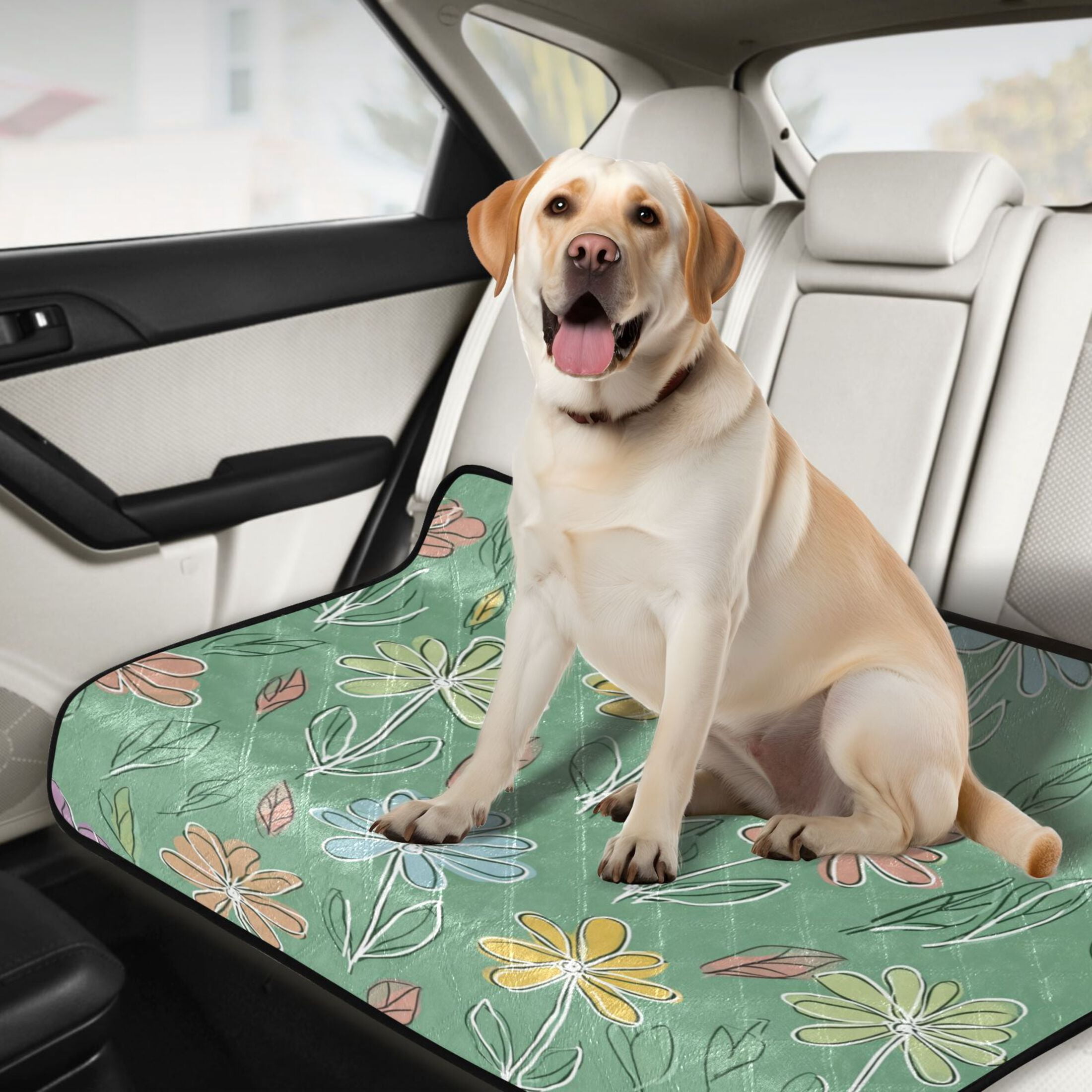 IAUYY Washable Pee Pads for Dogs Smallx3 Absorbent and Leak-Proof Non-Slip Reusable Puppy Pee Pads for Dogs Applicable to Playpen Potty Crate Blue and Beige Tones