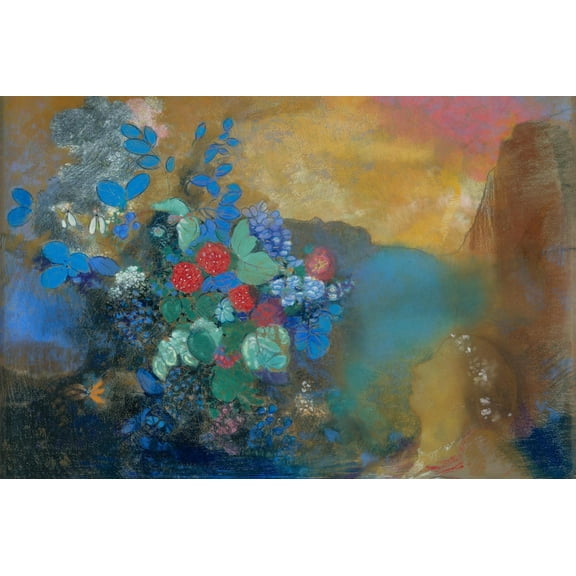 Art.com Ophelia Among the Flowers, C. 1907 Giclee Print by Odilon Redon, 24" x 16"