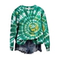 thumbnail image 6 of LEKWK St Patricks Day Shirt Green Glitter Heart Graphic Crew Neck Long Sleeve Sweatshirts Clover Shamrock Print Festival Pullover, 6 of 7