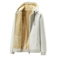 thumbnail image 2 of Maoxin Men's Jacket Men's Stitching Drawstring Hooded Slim Fashion Jacket Coat Outwear Beige L, 2 of 7