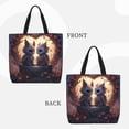 thumbnail image 2 of Pofeuu Romantic Rose Animal Couple Print Tote Bag for Women,Hobo HandBags with Zipper,Large Capacity Casual Shoulder Handbags with Inner Pockets, 2 of 7