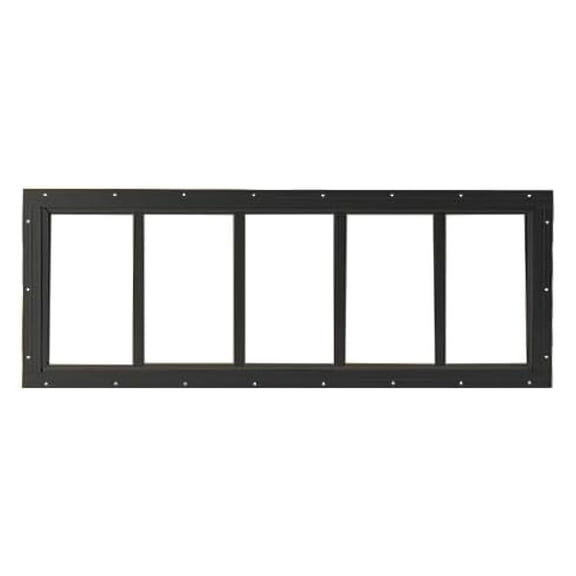 10" x 29" Black Transom Windows TEMPERED/Safety Glass Flush Mount Shed Windows Chicken Coop Windows Playhouse Windows