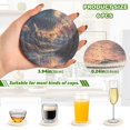 thumbnail image 2 of Yayeee 6 PCS Drink Coasters with Holder Set Woven Absorbent Round Tabletop Hot Pad, Ethereal Mountain, 2 of 7