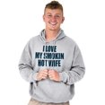 thumbnail image 3 of Love My Smokin Hot Wife Funny Spouse Hoodie Hooded Sweatshirt Men Brisco Brands 2X, 3 of 6