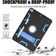 thumbnail image 6 of iPad 10.2" Case with Screen Protector, iPad 8th Generation 2020 Case, iPad 7th Generation 2019 Case, Dteck Full Body Rugged Shockproof Protective Case With Pencil Holder Kickstand Cover, Black/Blue, 6 of 6
