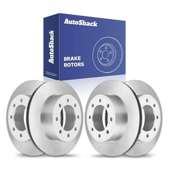 AutoShack Front Vented & Rear Vented Brake Rotors 4-PC Set Replacement for 2000-2005 Ford Excursion 1999-2004 Ford F-250 Super Duty