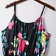 thumbnail image 2 of Gibobby Mono Ajustado de Verano Mono corto floral sin mangas para mujer, ropa de salón, mono con bolsillos sueltos de una pieza(Negro， XL), 2 of 5
