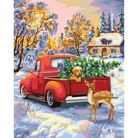 UPC: 4650206103447 | Painting by Numbers kit Crafting Spark Christmas Time L034 19.69 x 15.75 in