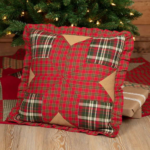 Forreston 8-Point Star Patch Pillow Cover 16x16