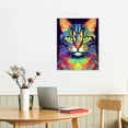 thumbnail image 2 of JEUXUS Colorful Cat American Shorthair Cute Cat Animals Abstract Art Canvas Poster Bedroom Decor Sports Landscape Office Room Decor Gift,Canvas Poster Wall Art Decor Print Picture Paintings  16x20 in, 2 of 4