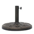 thumbnail image 3 of Abble 27 lbs. Lotus Design Umbrella Base Outdoor Market Umbrella Stand in Antique Bronze, 3 of 6