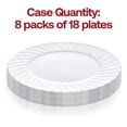 thumbnail image 5 of Smarty 10.25" White Classic Flair Disposable Plastic Dinner Plates 144ct, 5 of 7