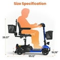 SACVON 4 Wheels Mobility Scooter with Cane Holder for Seniors, Electric ...