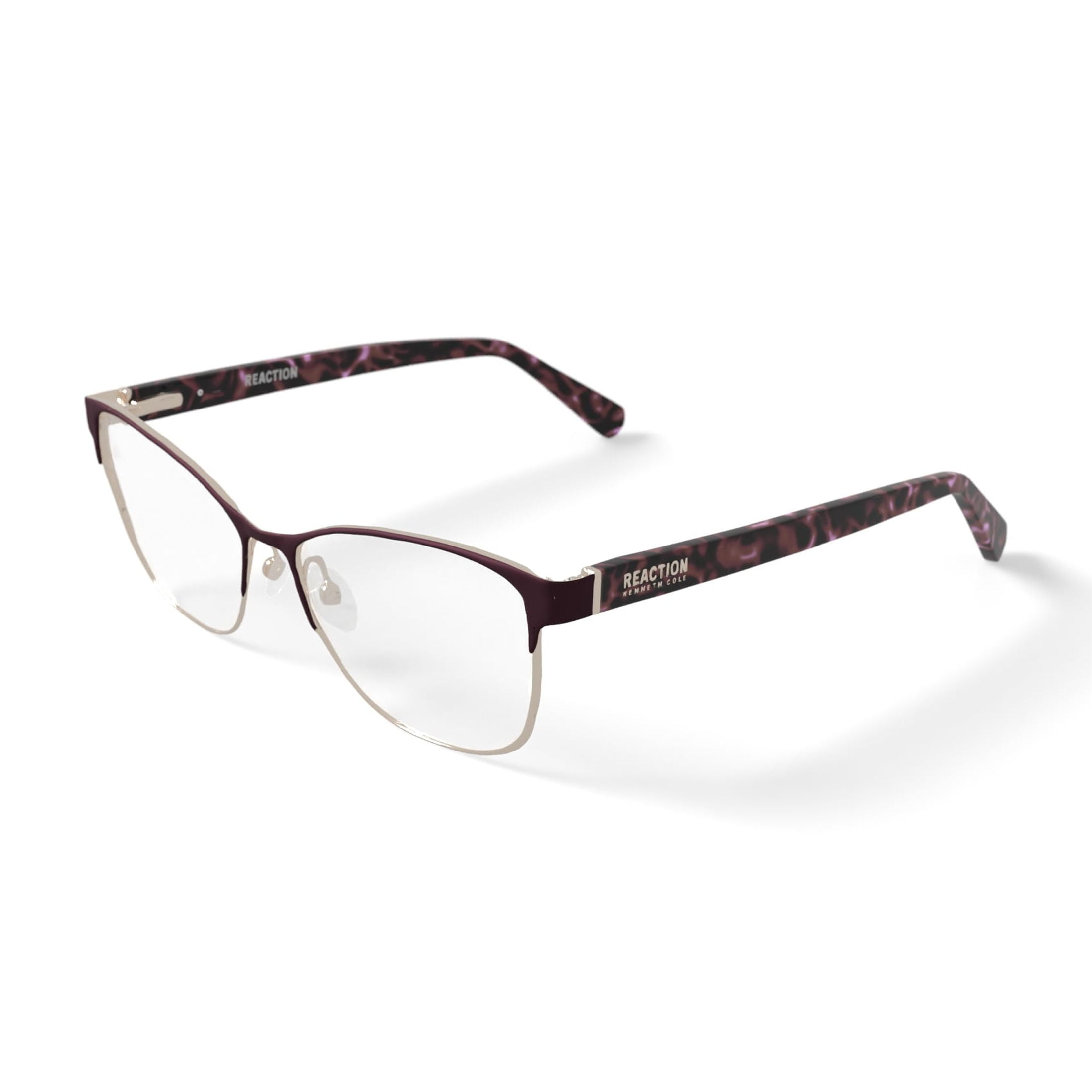Kenneth Cole Women's KC0959-1 Browline Prescription Eyeglasses with Case, Burgundy
