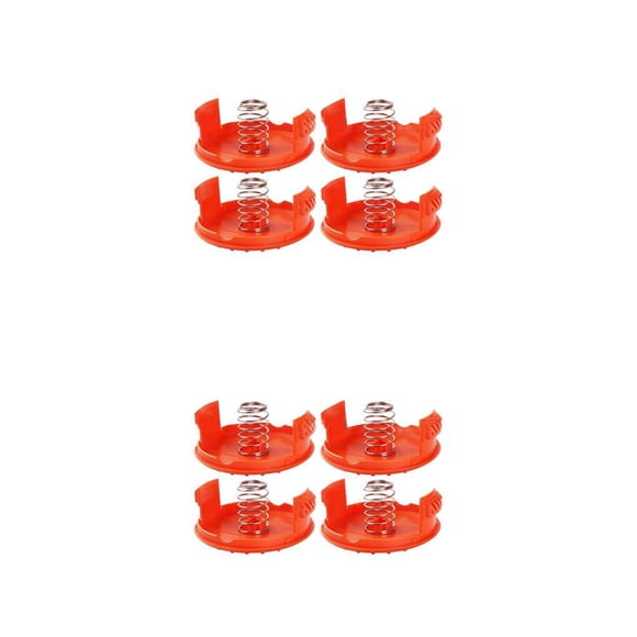 Kenally Reemplazo para Black Decker Trimmer 4 piezas Tapa de cubierta y 4 piezas Resortes RC-100-P Piezas de repuesto para cortacésped 86*34mm 2piezas Kenally CBP001853