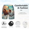thumbnail image 2 of Kdxio Cloud Guinea Pig Print Men's Swim Trunks with Compression Liner 7 Inch Inseam Quick Dry Swim Shorts, 2 of 5