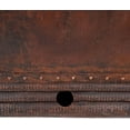 thumbnail image 2 of Premier Copper Products BTDR72DBOF 72 in. Hammered Copper Double Slipper Bathtub with Rings and Overflow Holes, 2 of 5