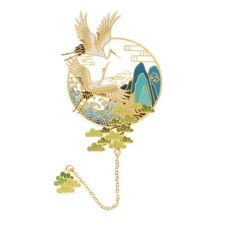 

Chinese Style Brass Bookmark Tassel Pendant Retro Book Metal Pagination Mark Student Gift Stationery Style A