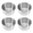 thumbnail image 1 of KAKOWELY 4pcs Stainless Steel Hot Pot Dipping Bowl Small Sauce Cup Seasoning Dish Saucer Appetizer Plates Sauce Container for Restaurant Home,1.97"X1.97"X1.06", 1 of 4