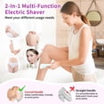 thumbnail image 2 of Maquinilla de afeitar Glide Pro 3.0, afeitadora Dusk para mujer, afeitadora eléctrica Livora 2 en 1, resistente al agua, para uso en seco y húmedo, afeitadora Silk Glide Pro con cabezal extraíble para, 2 of 5
