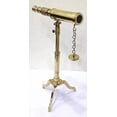 thumbnail image 4 of Vintage Brass Telescope on Tripod Stand – Antique Desktop Telescope for Home & Office Decor, 4 of 4