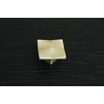 thumbnail image 2 of Hamilton Bowes Satin Brass Cabinet Hardware Square 1.4" Modern Basic Knob Modern Gold Vibrant Amber, 2 of 4