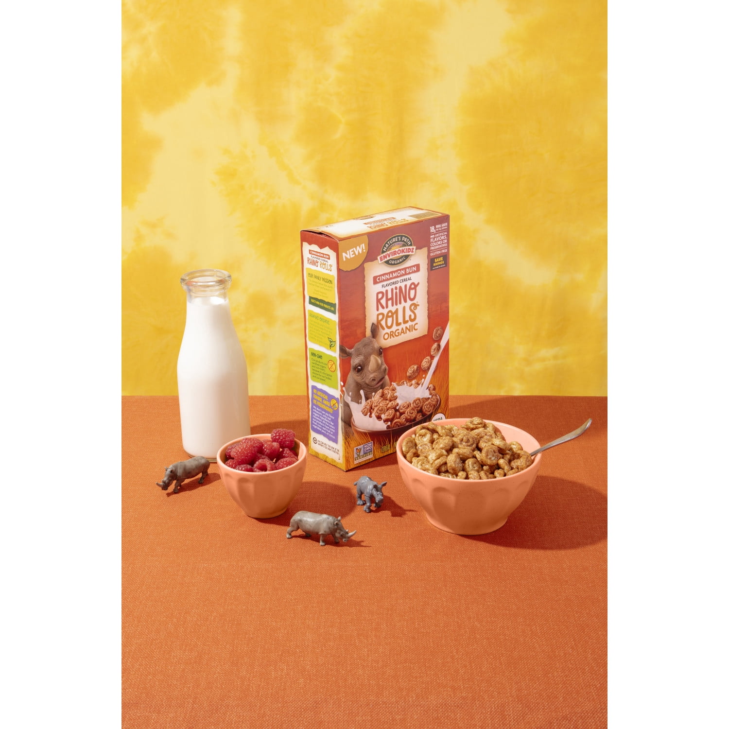 EnviroKidz Organic Rhino Rolls Breakfast Cereal, 9.5oz Box (pack of 12)