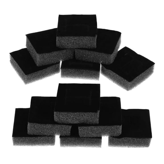 Soimiss 20Pcs Black Box Display Inserts Sponge Pads for Easy Earring Organization