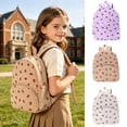 thumbnail image 3 of FUZHIQ Strawberry Print School Backpack for 3rd 4th 5th 6th Grade, Cute Fruit Pattern Bookbag with Front Pocket, Casual Lightweight Elementary School Bag, White, 3 of 5