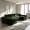 Green, variant on AUU 130" U-Shape Modular Cloud Couch, No Assembly Compression Sectional Sofa with Memory Foam for Living Room
