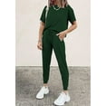 thumbnail image 2 of PRETTYGARDEN Women's Two Piece Lounge Sets Spring Summer Jogger Pants Vacation Outfits Travel Airplane Matching Clothes, 2 of 6