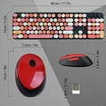 thumbnail image 5 of Color Wireless Keyboard and Mouse Combination Typewriter Key Office Keyboard 2.4GHz Non-delay Connection and Optical Mouse Combination(Red), 5 of 8