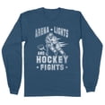 thumbnail image 1 of Arena Lights and Hockey Fights Long Sleeve Shirt Unisex Medium Indigo Blue, 1 of 5