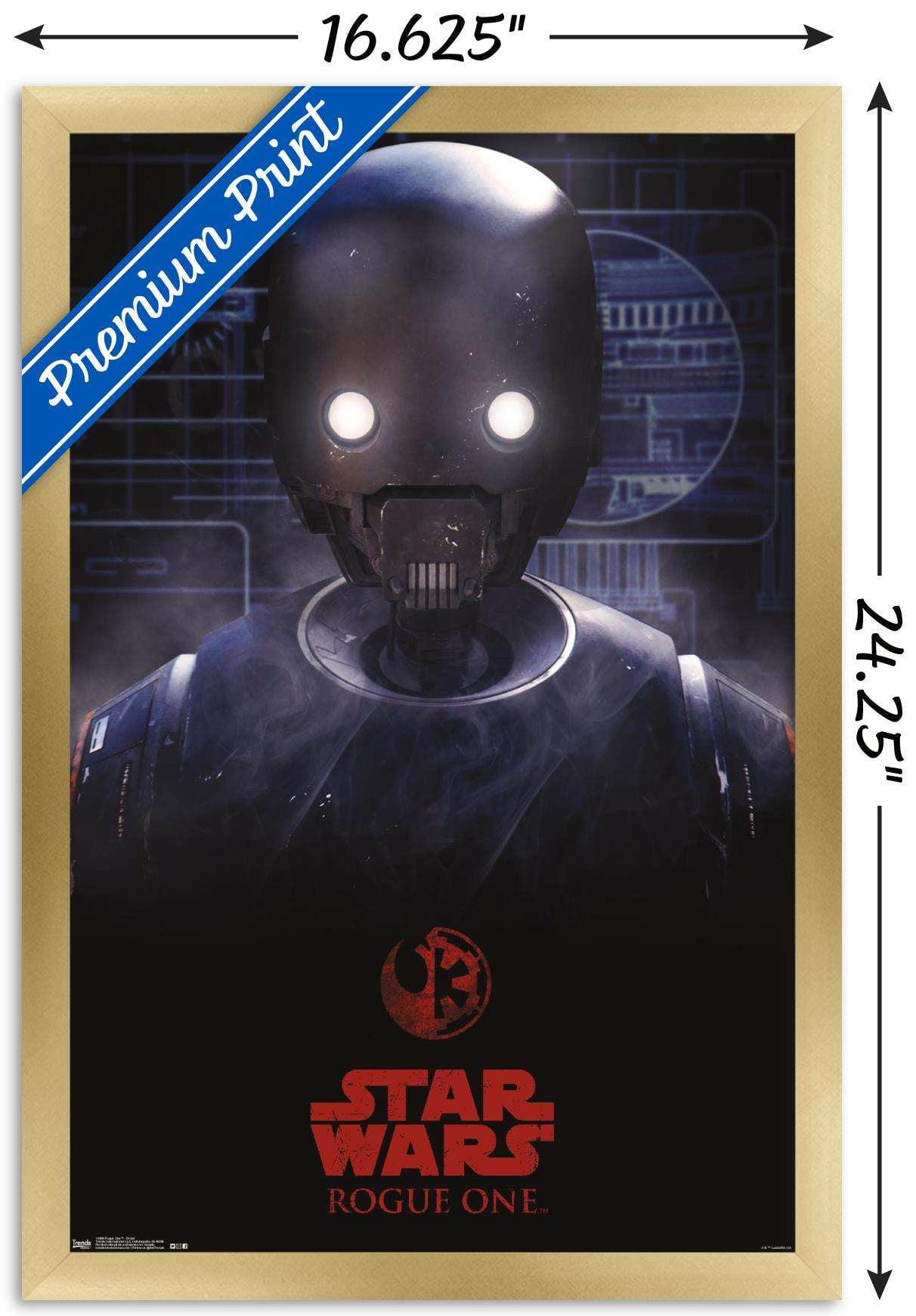 Star Wars: Rogue One - K2SO Wall Poster, 14.725" x 22.375", Framed