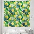 thumbnail image 1 of Jungle Tapestry, Tropical Plants with Large Evergreen Leaf Lemon Botany Palm Jungle Graphic, Fabric Wall Hanging Decor for Bedroom Living Room Dorm, 5 Sizes, Yellow Forest Green, by Ambesonne, 1 of 1
