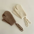 thumbnail image 4 of D-GROEE 1 Pair Baby Toddler Mittens Toddler Gloves Mittens Winter Boys Fleece Mittens Thicken Warm Alpaca Knit Mittens with Rope, 4 of 8