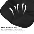 thumbnail image 3 of Bolsa Para Pelotas De Tenis, Tela Oxford Negra, Cinturón Ajustable, Bolsa Para Pelotas De Tenis, Transpirable, Conveniente Para Correr, 3 of 7