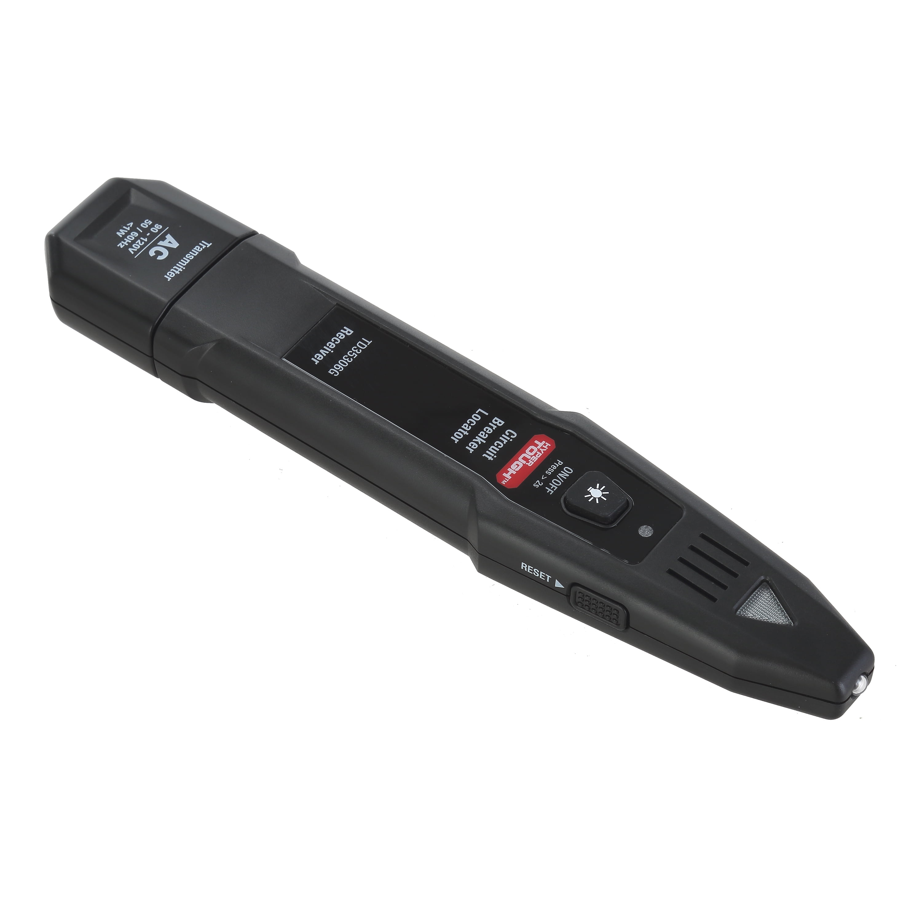 Hyper Tough Circuit Breaker Locator TD35306G, New, 1 Each, 8.5 in x 1.5 in x 0.75 in, 9-volt Battery Included, AC 90 - 120 Volts, LED Display