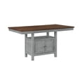 thumbnail image 3 of Vilo Home Riverdale 5-Piece Solid Wood Dining Set in 2-Tone Brown/Gray, 3 of 7
