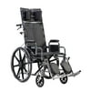 Drive Medical Sentra Reclining Wheelchair-Size:18" Seat,Style:Detachable Desk Arms