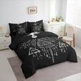 thumbnail image 2 of Manfeiwild Black Eagle 7 Pieces Bedding Comforter Set,Retro Fantasy Theme Full Bedding Set,Boho bohemian Style Fitted Sheet Flat Sheet For Boys Kids,Ultra Soft Home Decor Reversible, 2 of 7