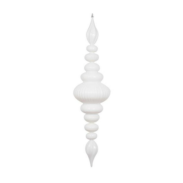 Vickerman M183811 41 in. White Shiny Finial Ornament