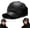 Black, variant on Men's Winter Hat with Sheepskin Flat Top Earmuffs Faux Leather Baseball Cap Flip-Down Ear Protection Soft Thick Fabric