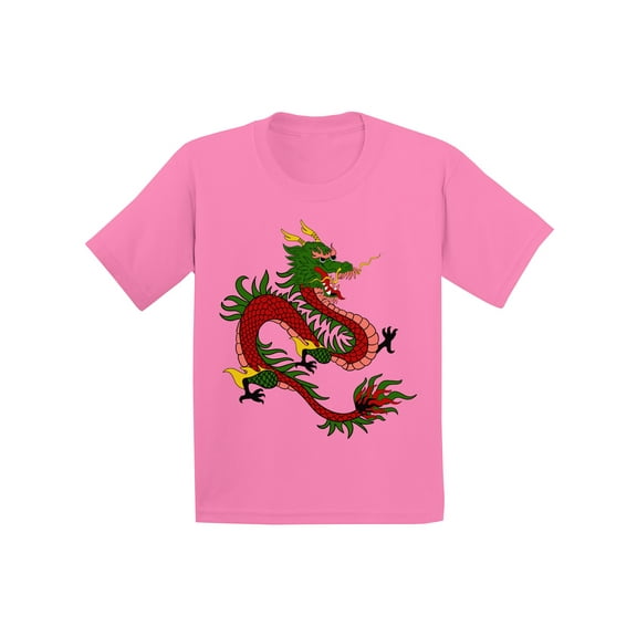 Girls Graphic Tees - Geek Dragon T-Shirt for Youth