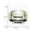 thumbnail image 2 of Primal Steel Titanium with 14K Yellow Inlay 10mm Band, 2 of 9
