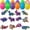 Multicolor Shimmer, variant on 12 Pack Easter Eggs and 3D Printed Articulated Animal Fillers Set, Basket Stuffers, Party Favors