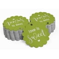 thumbnail image 2 of Inkdotpot 100 Pack Real Silver Foil Paper Tags Love Is Sweet Wedding Favor Hang Tags, 2 of 7